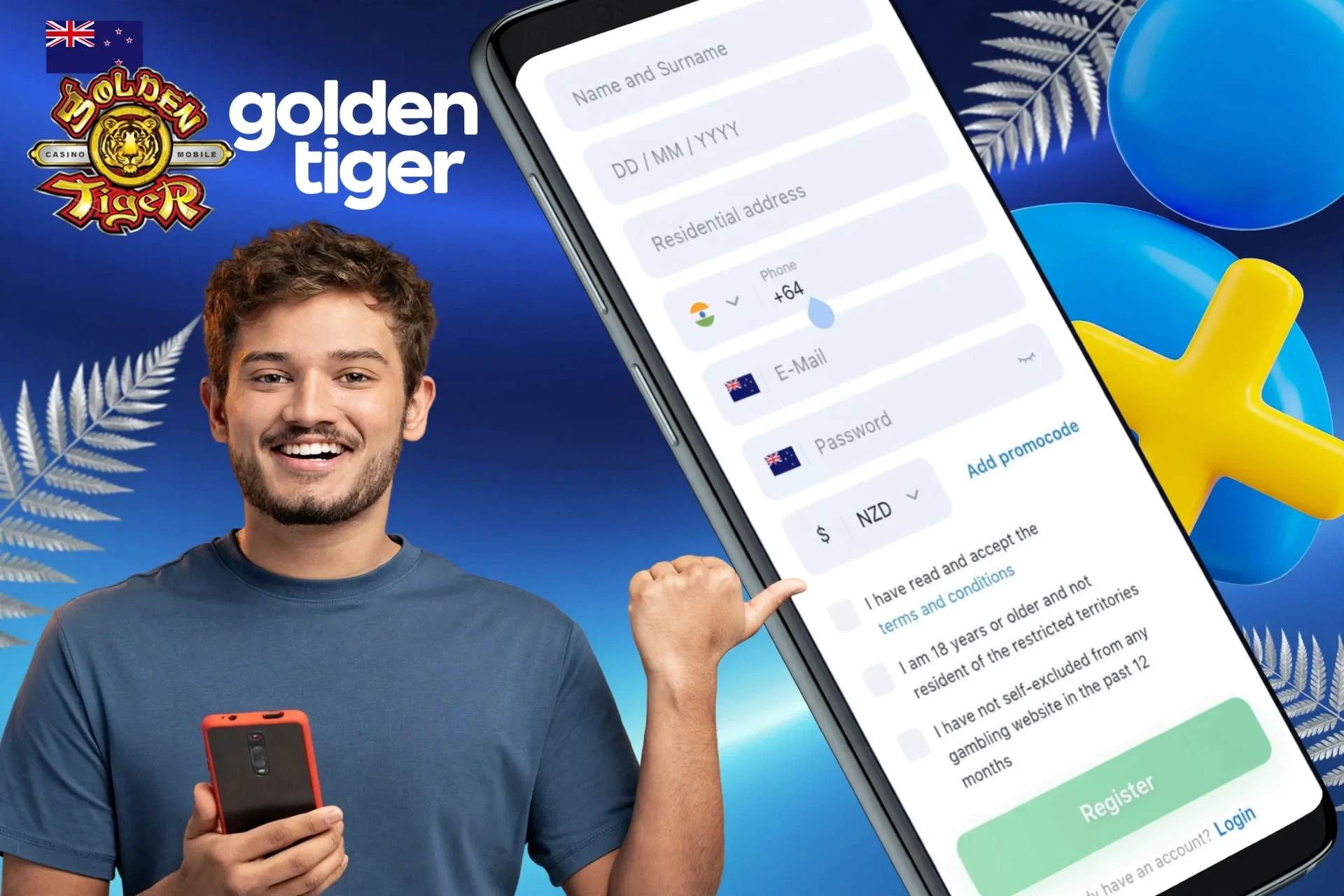Information about the registration process using the mobile application